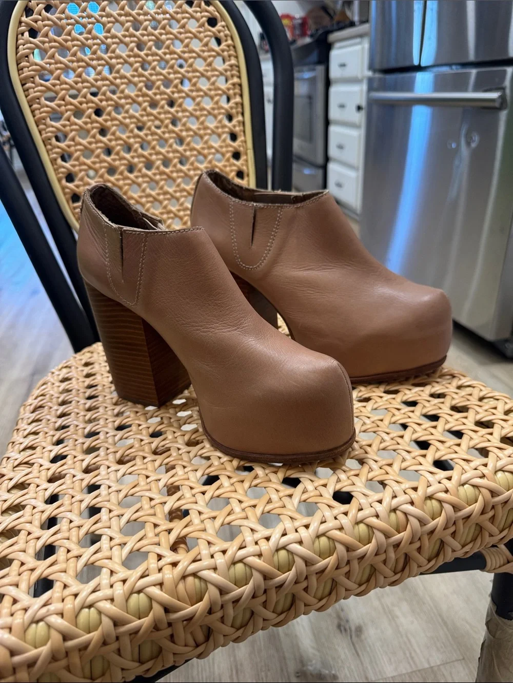 Jeffery Campbell Women's Platform Ankle Heels in Brown